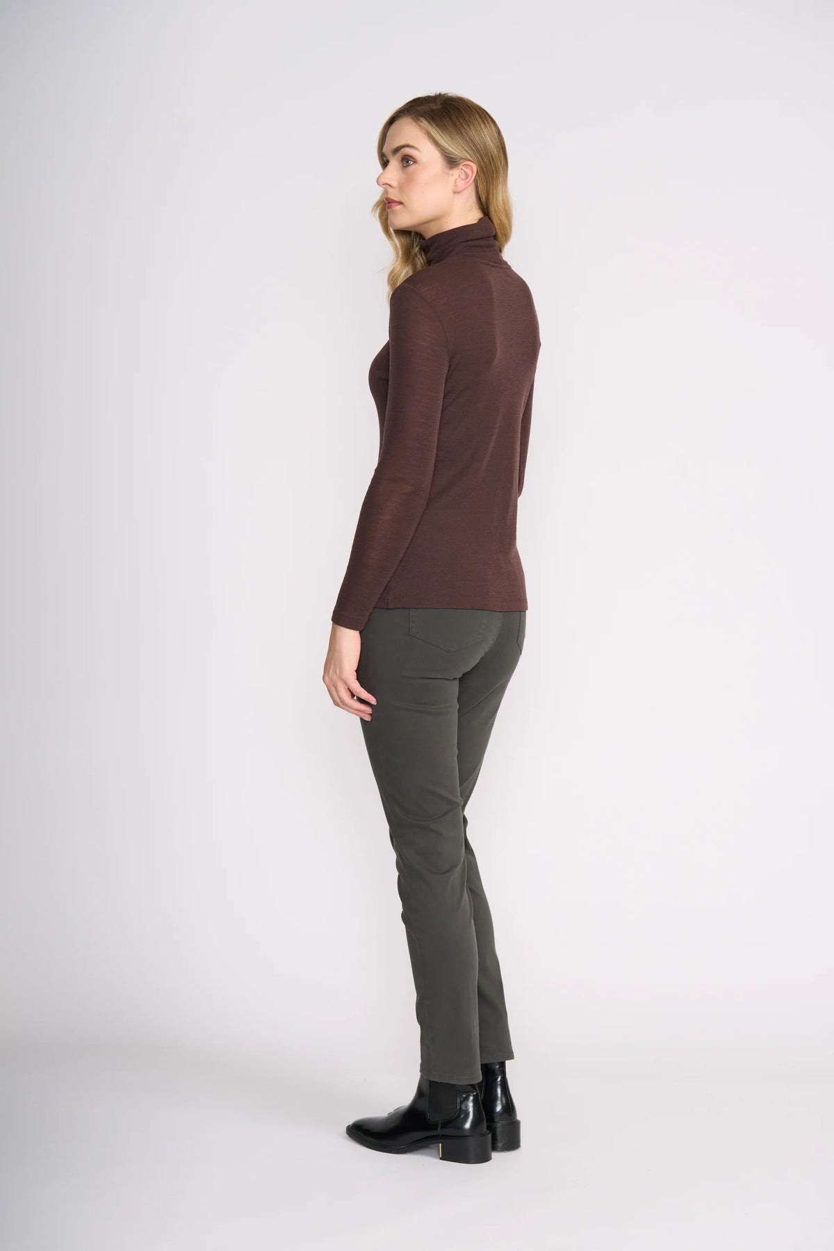 Foil Holey Moley Trouser in Dark Sage 6827