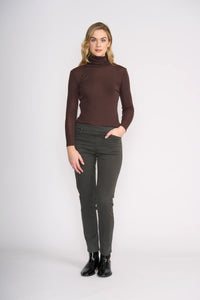 Foil Holey Moley Trouser in Dark Sage 6827