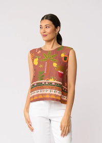 It's Only Natural Top in Salsa 6917