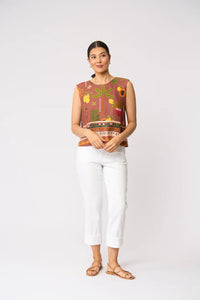 It's Only Natural Top in Salsa 6917