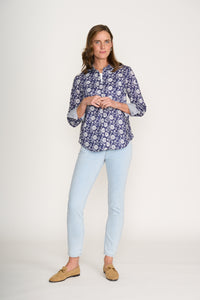 Foil All Class Shirt in Navy Stitch 7428