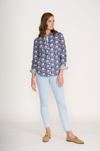Foil All Class Shirt in Navy Stitch 7428