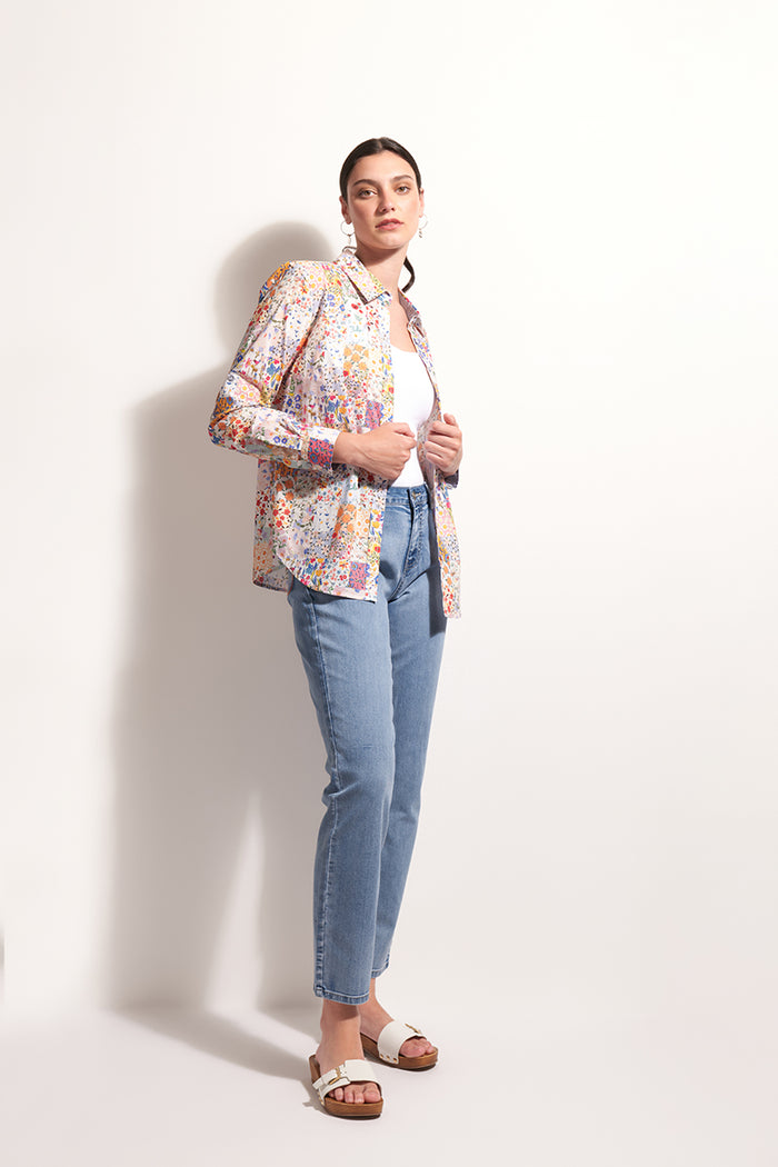 Foil All Class Shirt in Summer Patchwork 7428