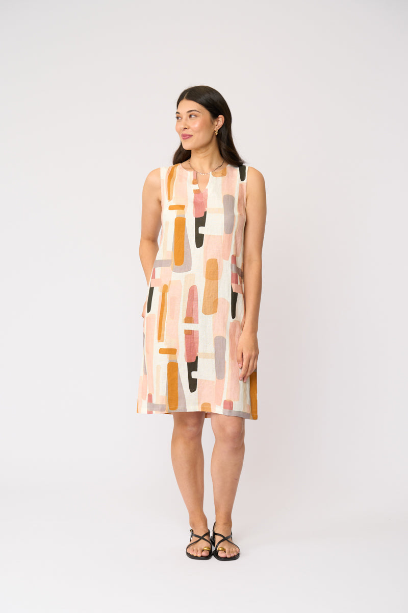 Sun-sational Dress in Block Art 7465