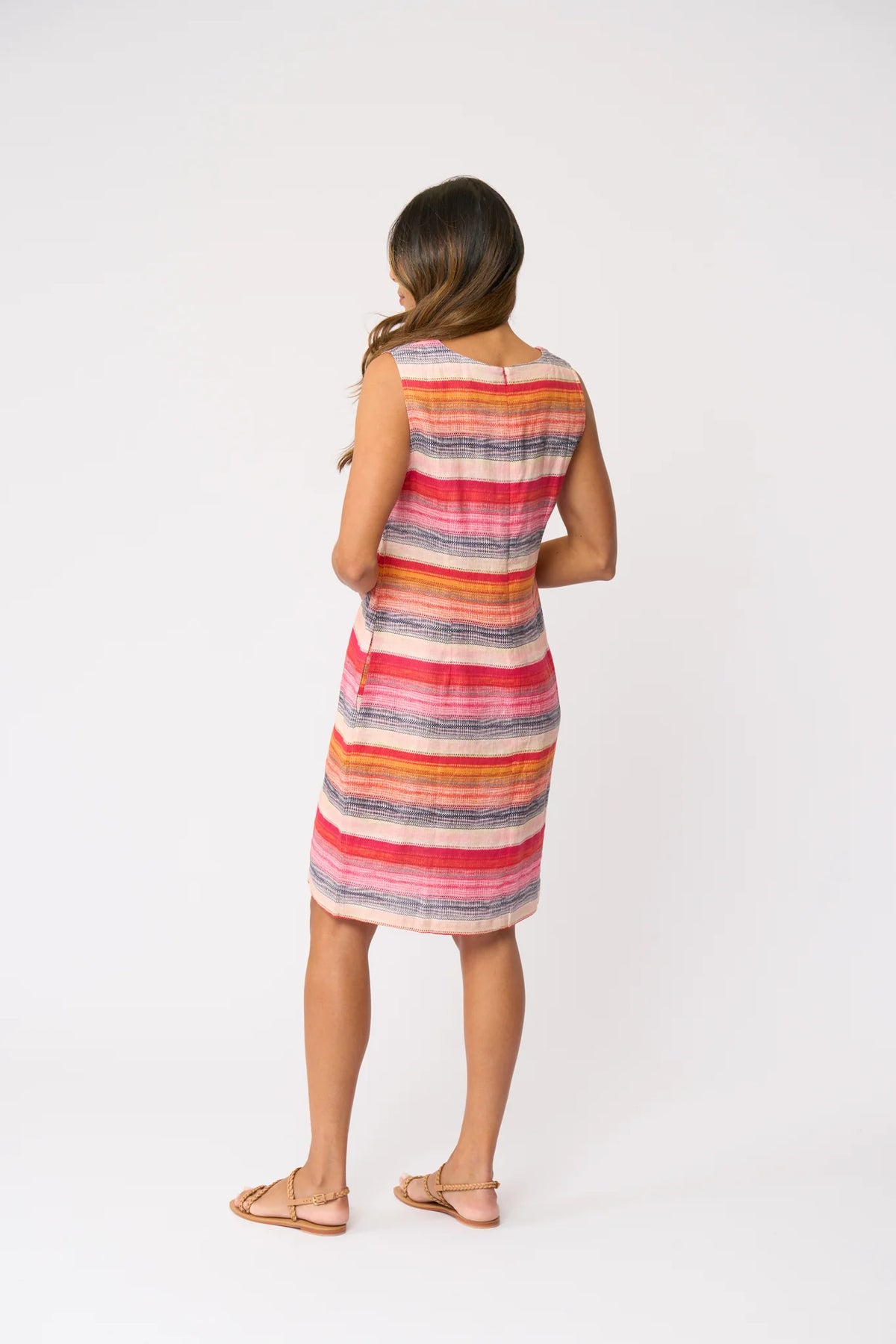 Why Knot Dress in Sunset Stripe FO8653