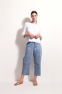 Foil Knitty Gritty Sweater in White 8192