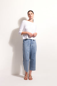 Foil Knitty Gritty Sweater in White 8192
