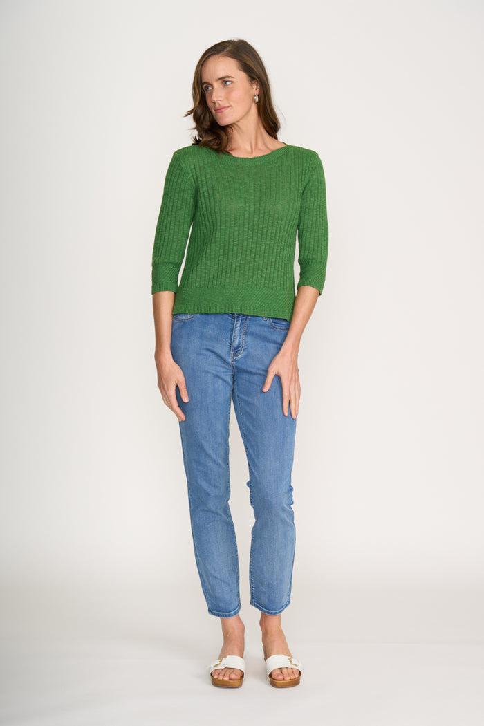 Foil Knitty Gritty Sweater in Palm Leaf 8192