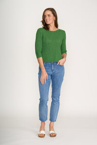 Foil Knitty Gritty Sweater in Palm Leaf 8192