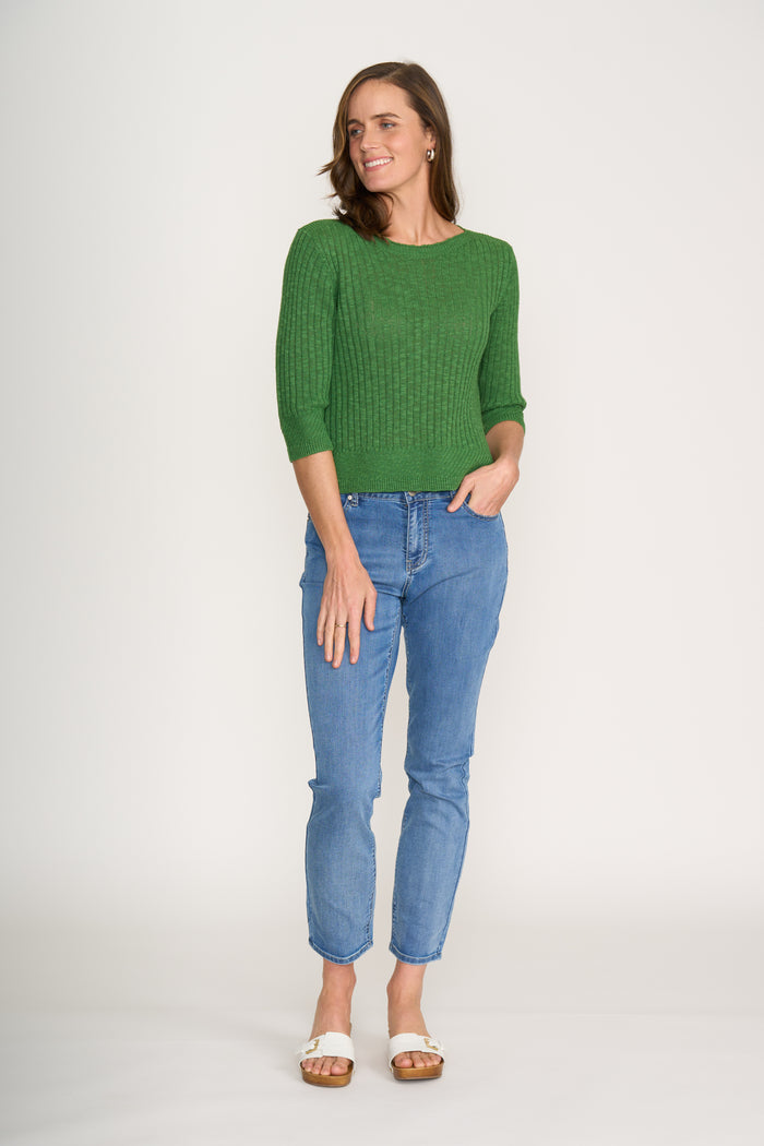 Foil Knitty Gritty Sweater in Palm Leaf 8192