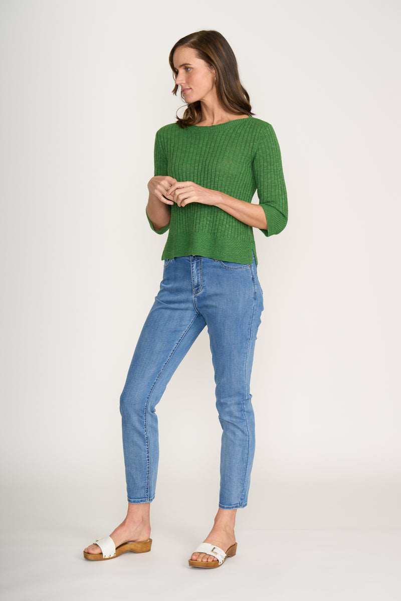 Foil Knitty Gritty Sweater in Palm Leaf 8192