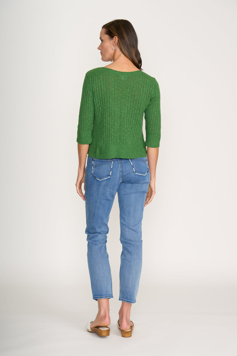 Foil Knitty Gritty Sweater in Palm Leaf 8192