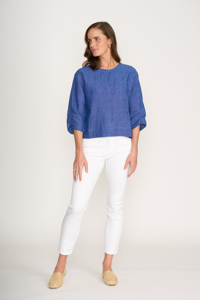 Foil Plot Twist Top - Capri 8230