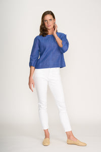 Foil Plot Twist Top - Capri 8230