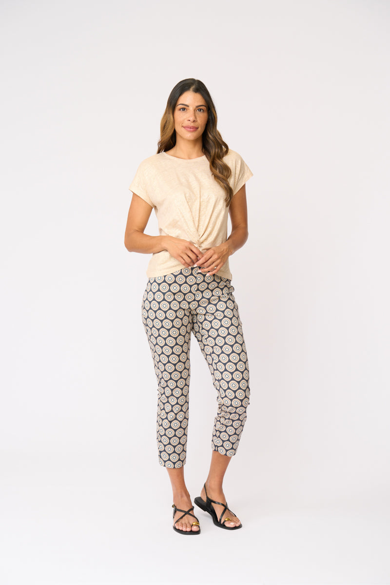 Fuss Free Printed Capri in Porto 4901P