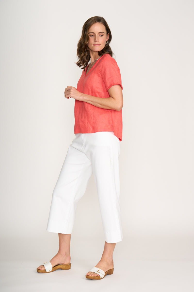 Foil V Benefits Top - Melon FO8183