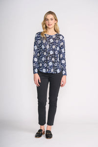 Foil Holey Moley Trouser in Deep Indigo 6827