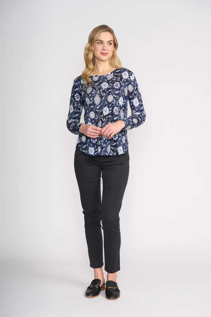 Foil Holey Moley Trouser in Deep Indigo 6827
