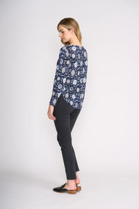 Foil Scoopy Doo Top in Bali Print