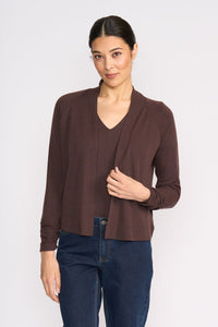 Foil High Tied Cardigan in Ristretto