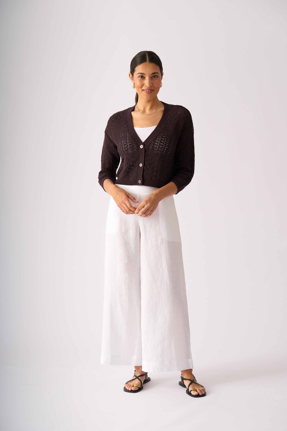 Hooked On You Cardigan in Sable 8589
