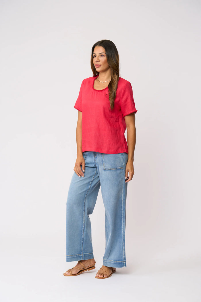 Foil Benefits Scoop Top - Melon FO8689