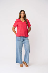 Foil Benefits Scoop Top - Melon FO8689