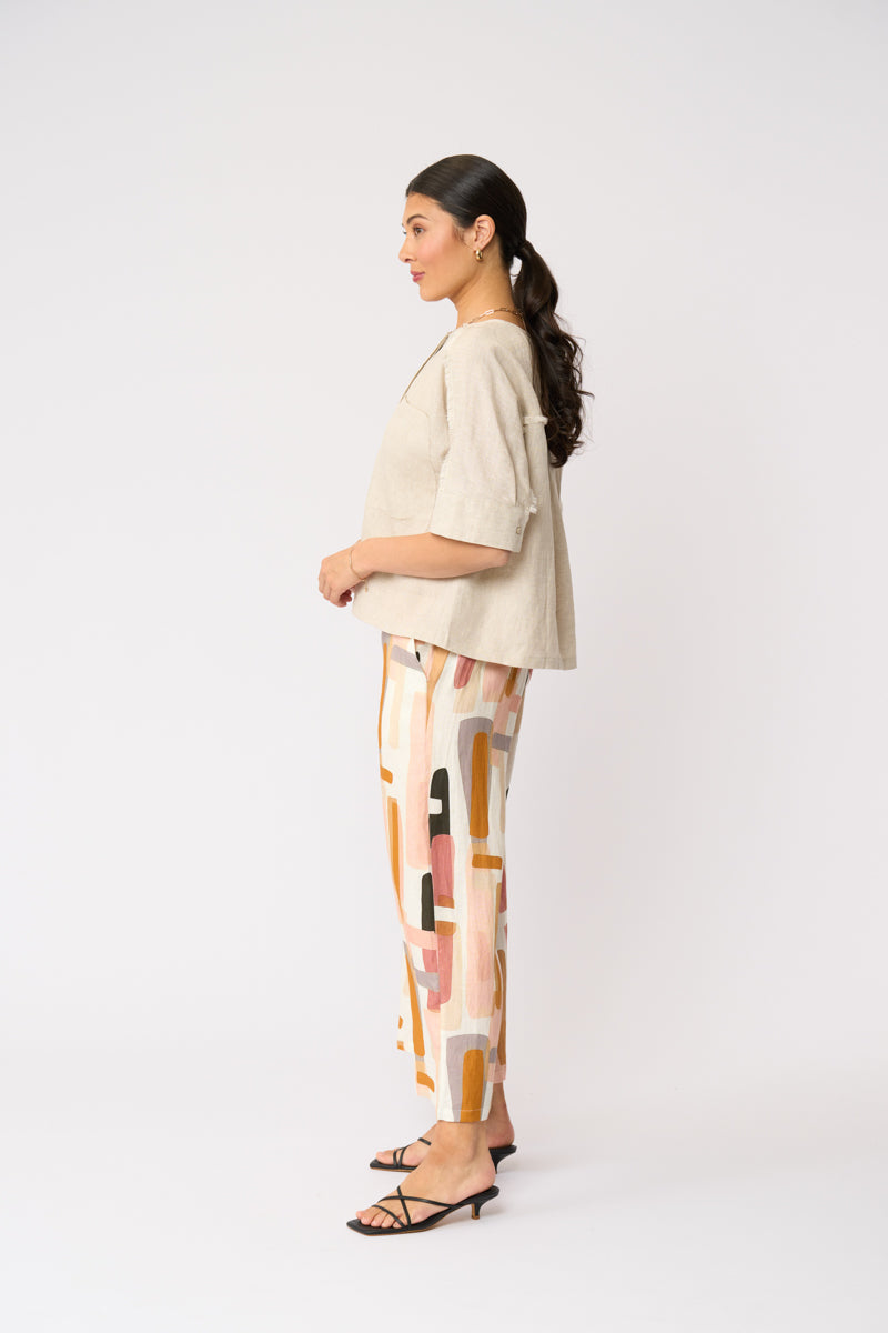 It's Only Natural Pant in Block Art 6918