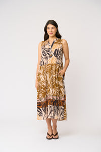Foil Cruise Moves Dress in Keep Palm FO8767