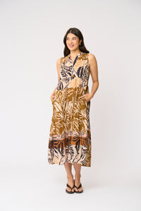 Foil Cruise Moves Dress in Keep Palm FO8767