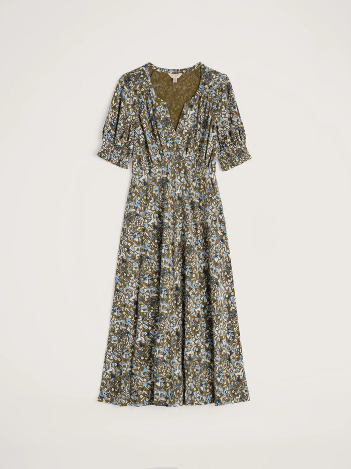 Fenil Dress in Woodland Floral Seagrass
