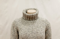 Fisherman out of Ireland Polo Neck Sweater in Porridge