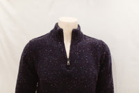 Fisherman's Zip Neck Jumper in Seabed