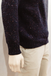 Fisherman's Zip Neck Jumper in Seabed