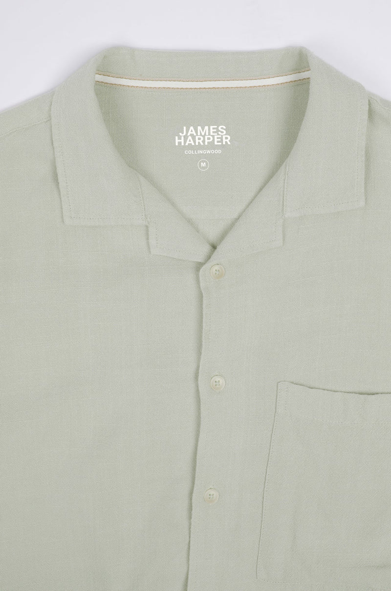 James Harper Cuban Collar Foam Short Sleeve Shirt JHS604
