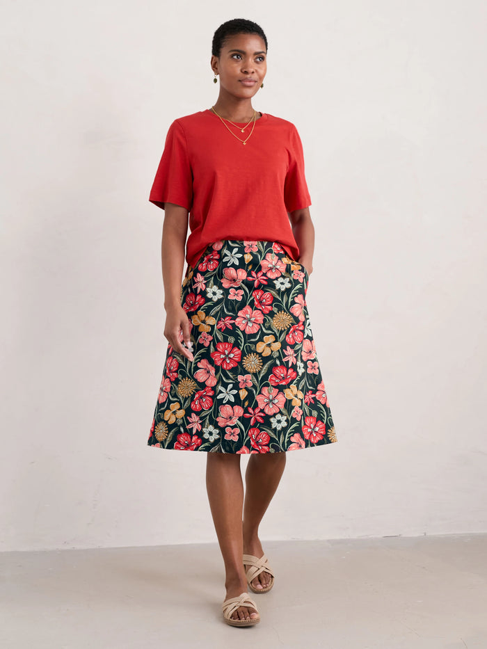 Seasalt Paint Pot Skirt - Folky Poppy Inkwell