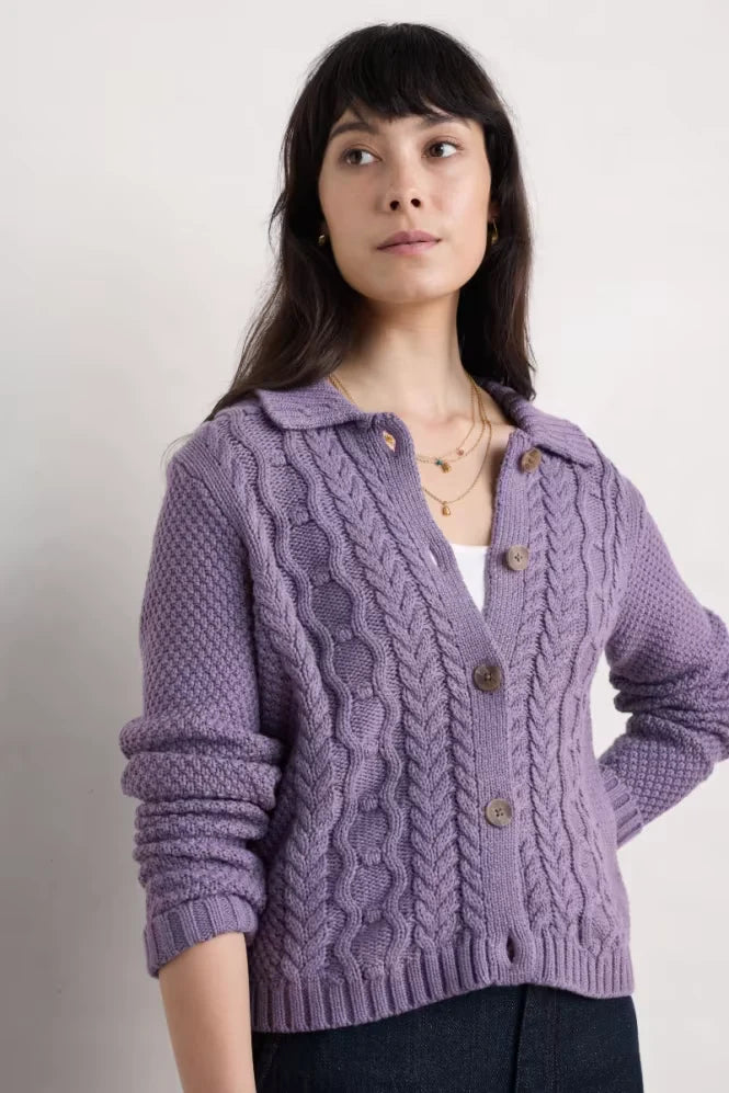 Forest Ridge Cardigan in Echium