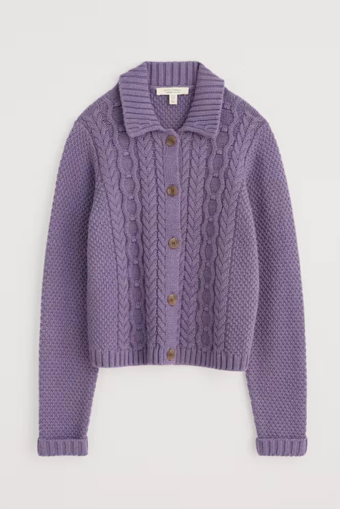 Forest Ridge Cardigan in Echium