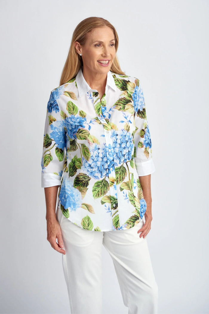 Goondiwindi Shirt - Blue Hydrangea