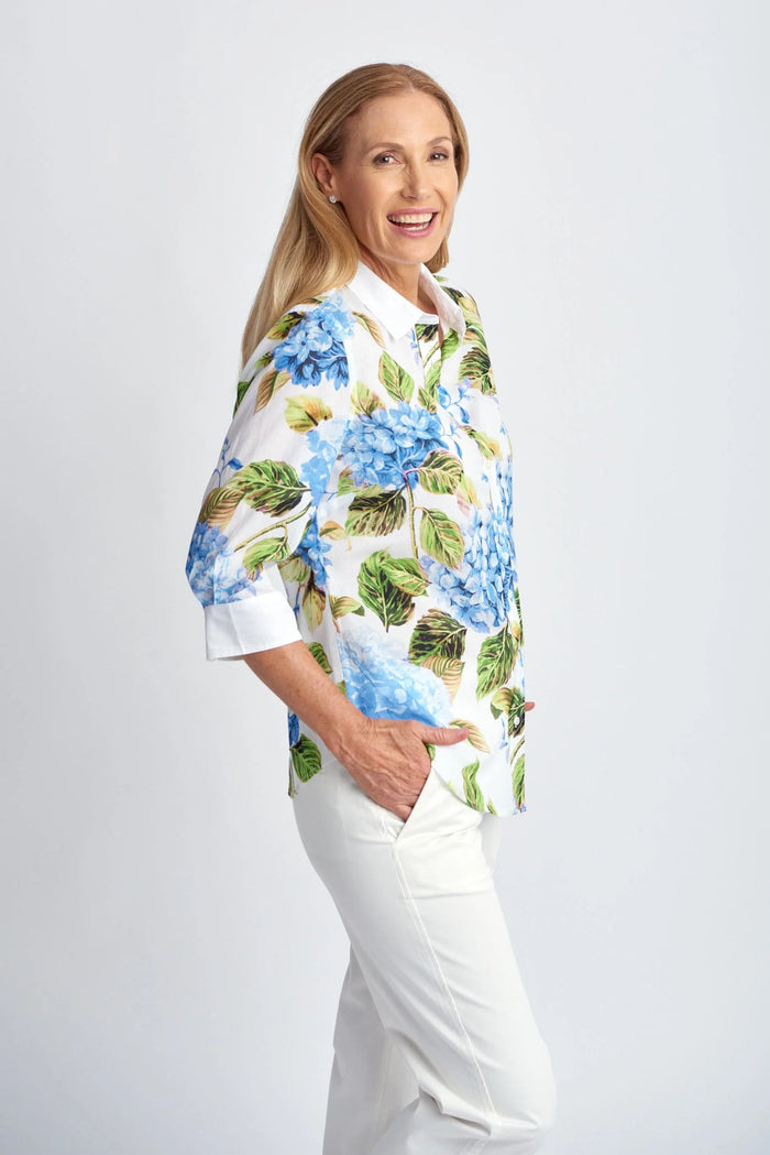 Goondiwindi Shirt - Blue Hydrangea