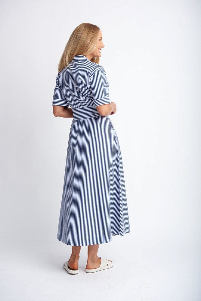 Goondiwindi Dress - Navy + White Stripe