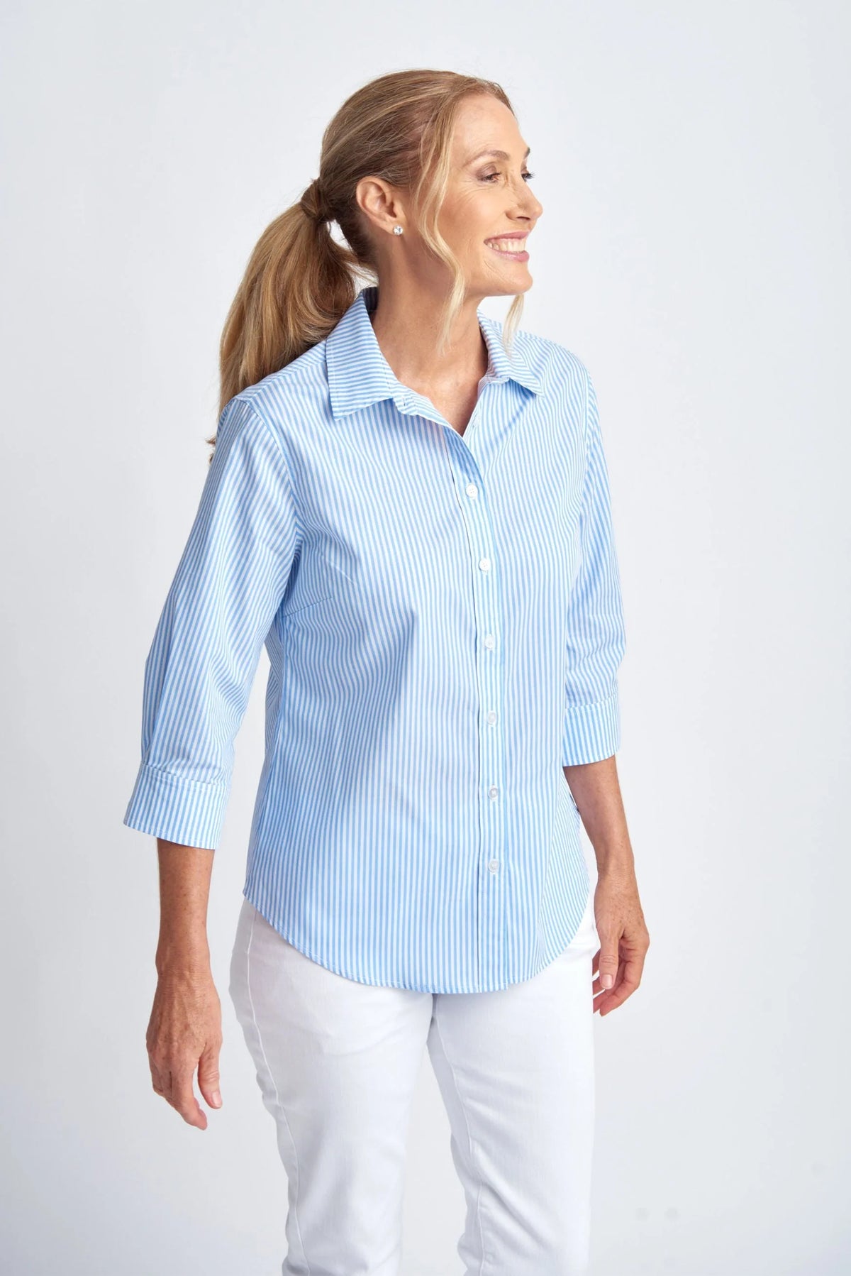 Goondiwindi Shirt - Blue + White Stripe