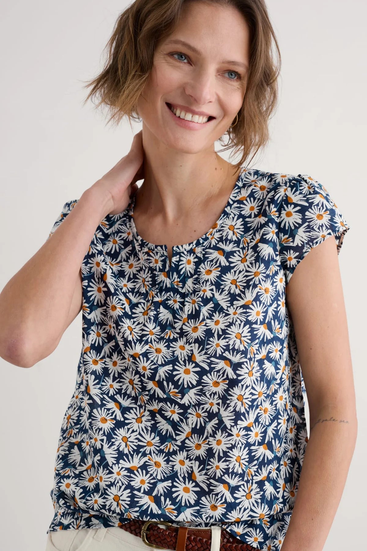 Seasalt Cornwall ‘Garden Gate’ Top II - Daisy Maritime