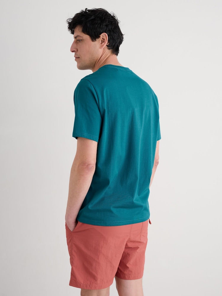 Seasalt Men's Midwatch T-Shirt Porthmeor Collage Dark Drift