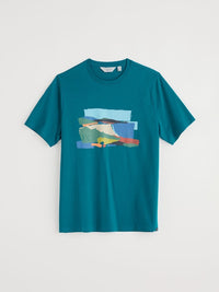 Seasalt Men's Midwatch T-Shirt Porthmeor Collage Dark Drift