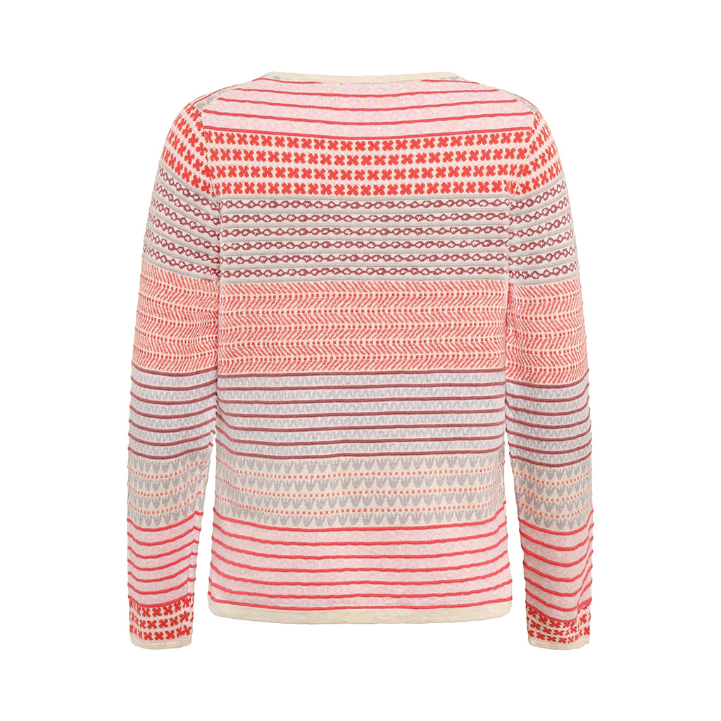 Hibiscus Eco Eco Tulip Jacquard Crew in Red
