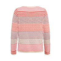 Hibiscus Eco Eco Tulip Jacquard Crew in Red