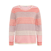 Hibiscus Eco Eco Tulip Jacquard Crew in Red