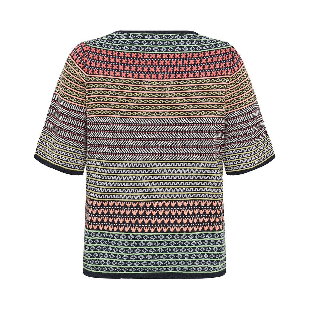 Hilde Eco Eco Tulip Jacquard Tee in Navy