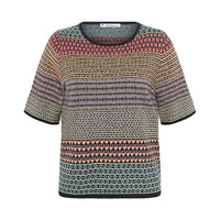 Hilde Eco Eco Tulip Jacquard Tee in Navy